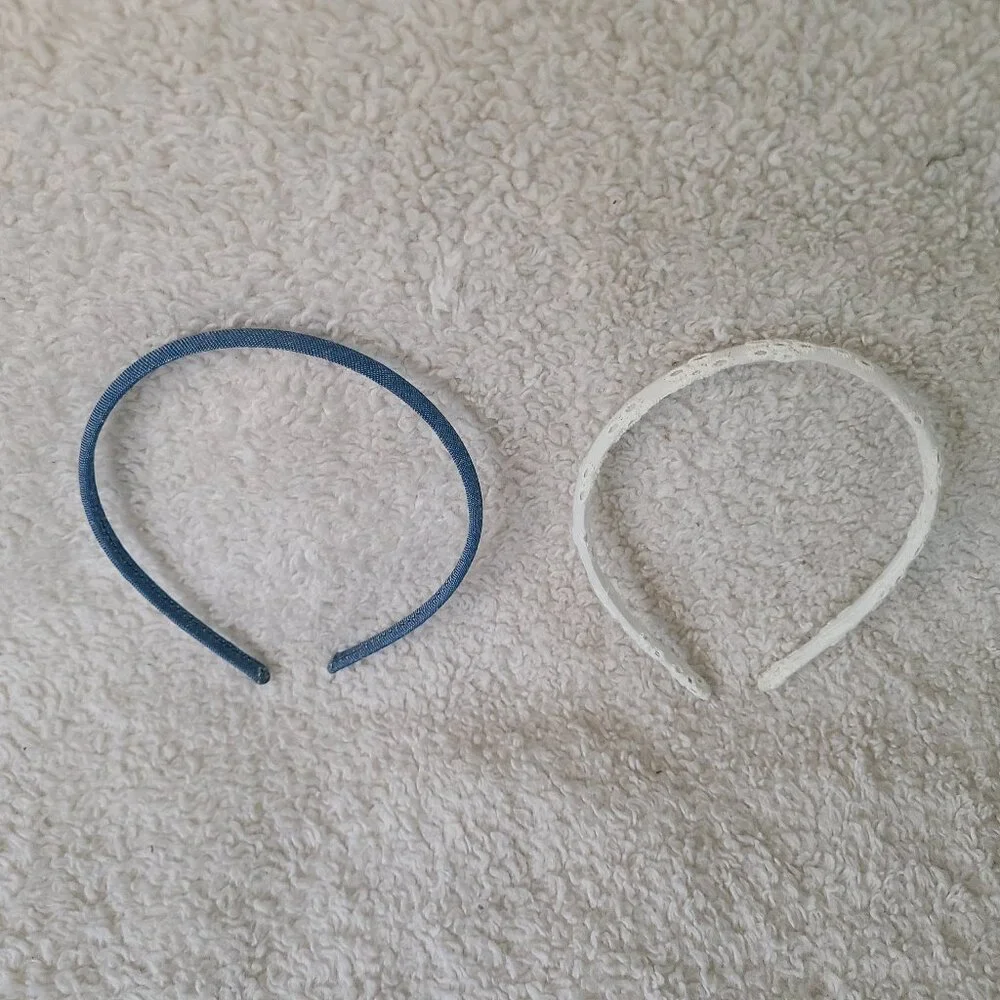 5/$20 Girls Blue and White Headbands
